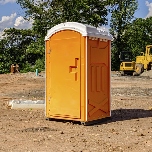 how often are the portable restrooms cleaned and serviced during a rental period in Palm Pennsylvania